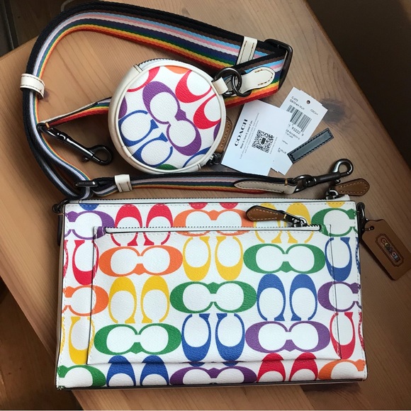Coach Other - 🌈 Coach Holden Crossbody In Rainbow Signature Canvas